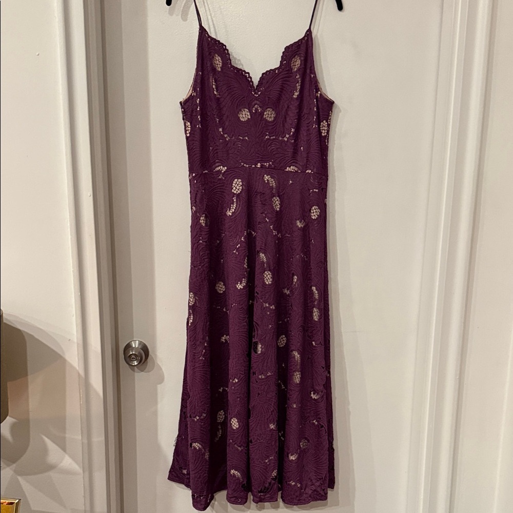 Anthropologie Moulinette Soeurs Purple Floral Midi Dress